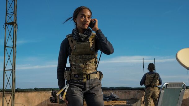 Her Lioness co-star is off to Landman, but Zoe Saldaña says one Taylor Sheridan show is all she can handle