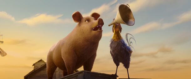 What happens at the end of Animal Farm the movie is not the ending Orwell wrote