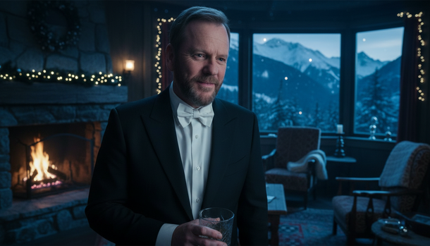 Kiefer Sutherland Parodies Himself in Festive Rom-Com 'Tinsel Town'