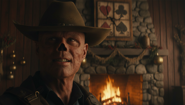 Fallout Unveils Festive Fireplace Special with Ghoul and New Vegas Nod